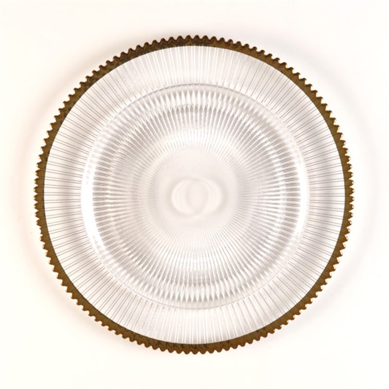 charger plate 1 Wholesale Glass Charger Plate PZ-023 - Image 1